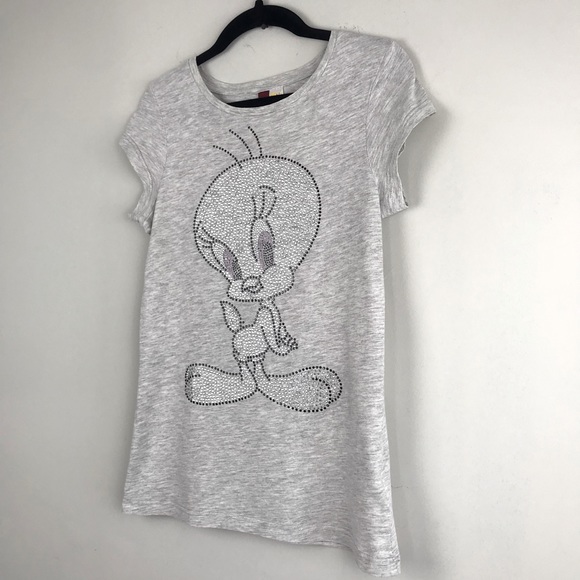 Divided By H&M || Bling Jeweled Tweety Bird T-Shirt Size 2 - Picture 2 of 11